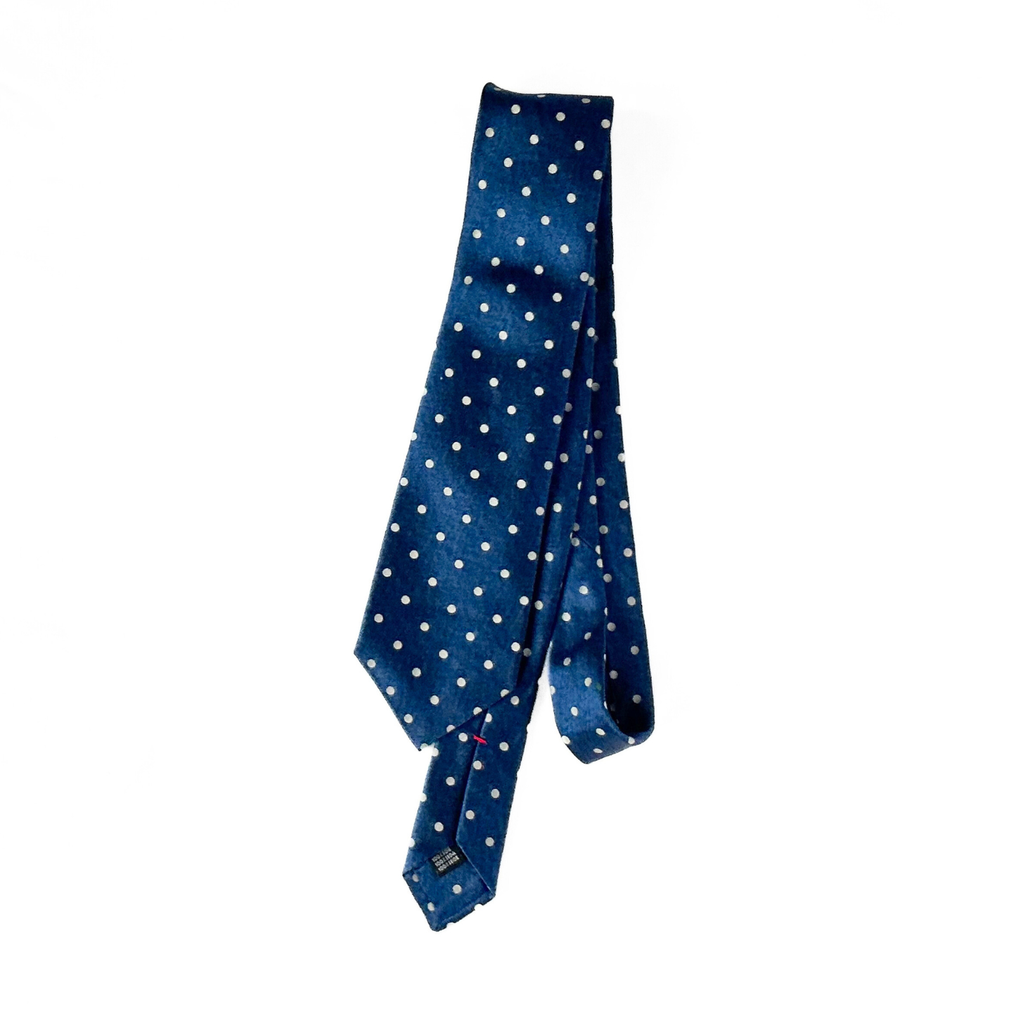 Isaia Napoli Dotted Tie in Blue / White