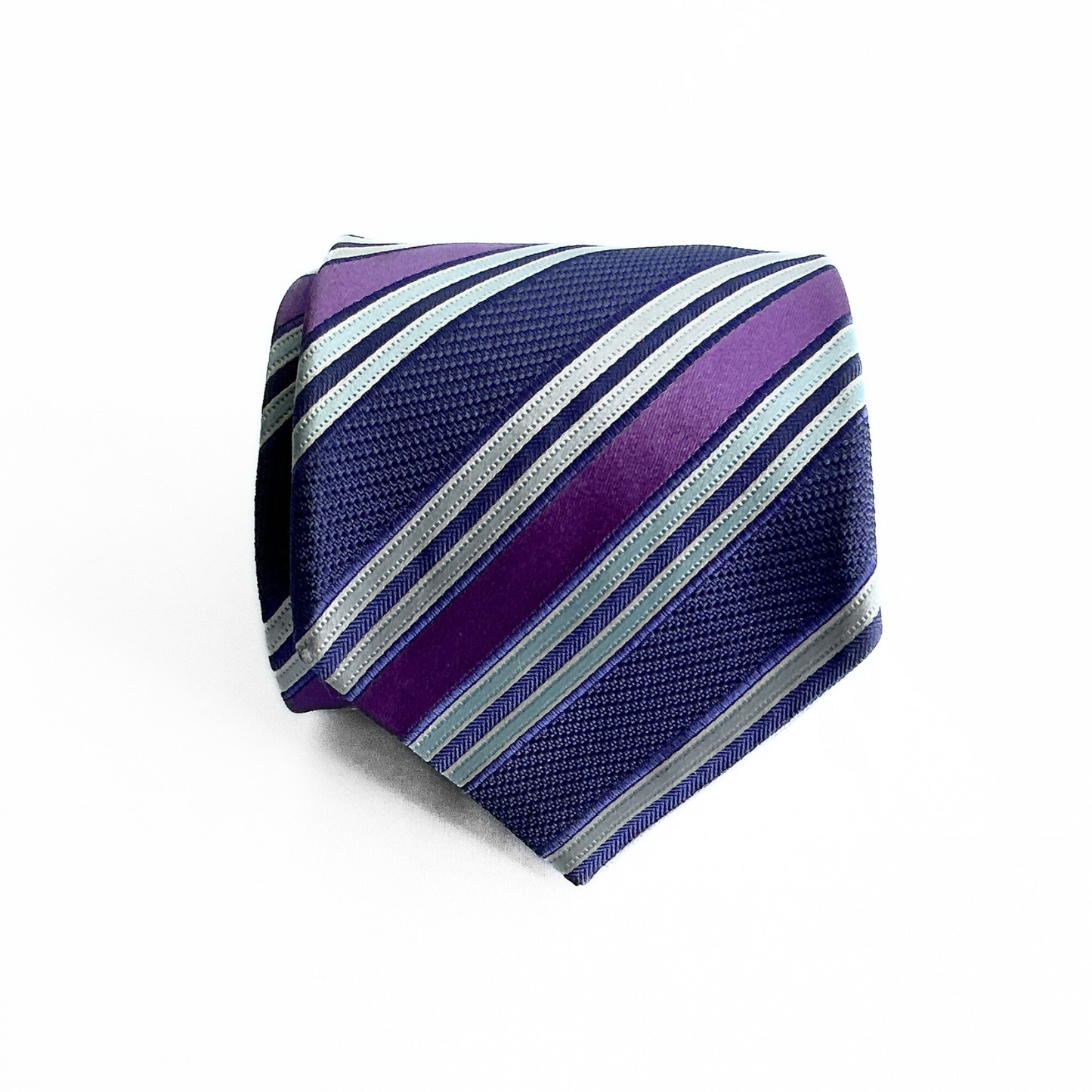 Ermenegildo Zegna Striped Tie in Purple / Blue / Orchid