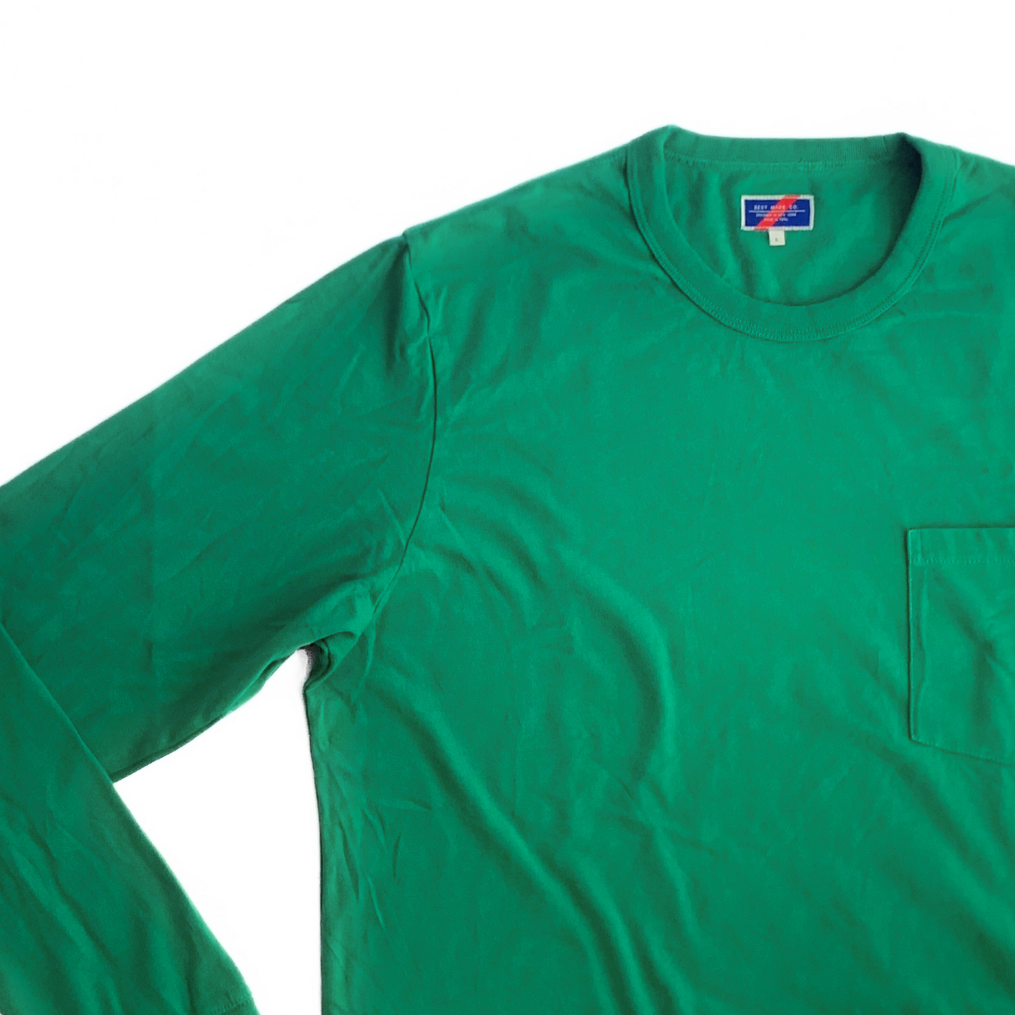 Best Made Co. Pocket Longsleeve T-Shirt in Parakeet Green