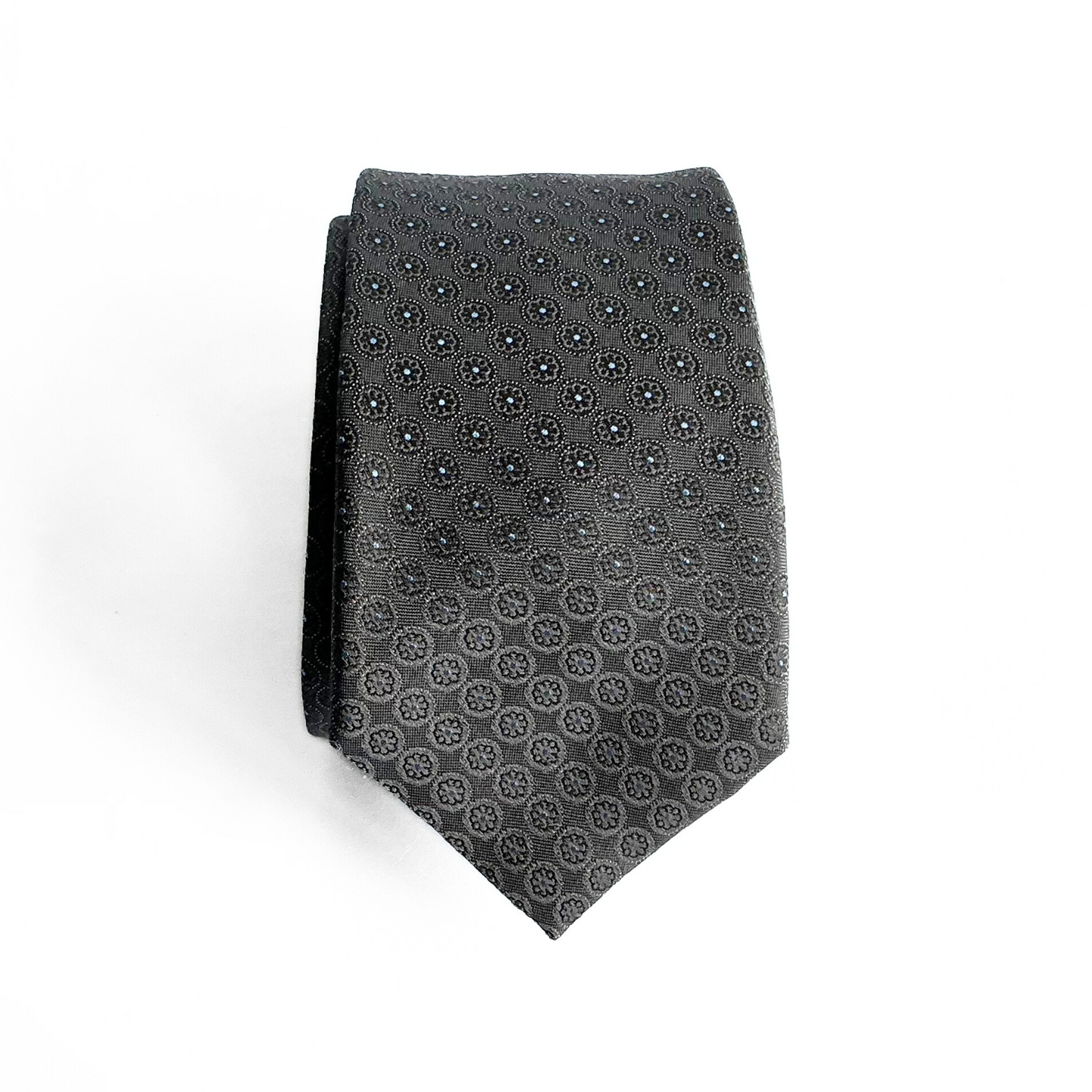 Canali Patterned Tie in Grey / Blue