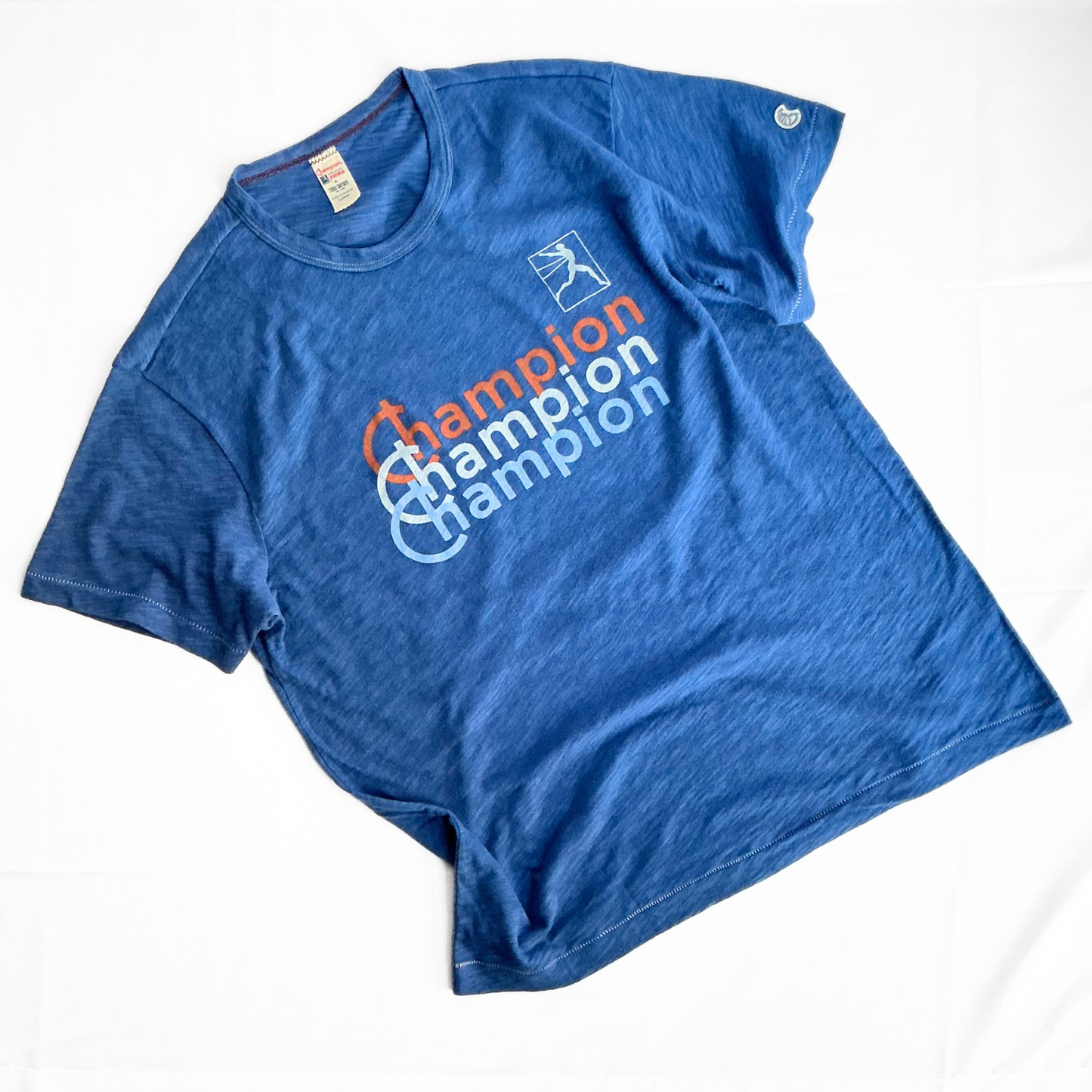Rare Vintage Champion Todd Snyder Graphic T Shirt Blue