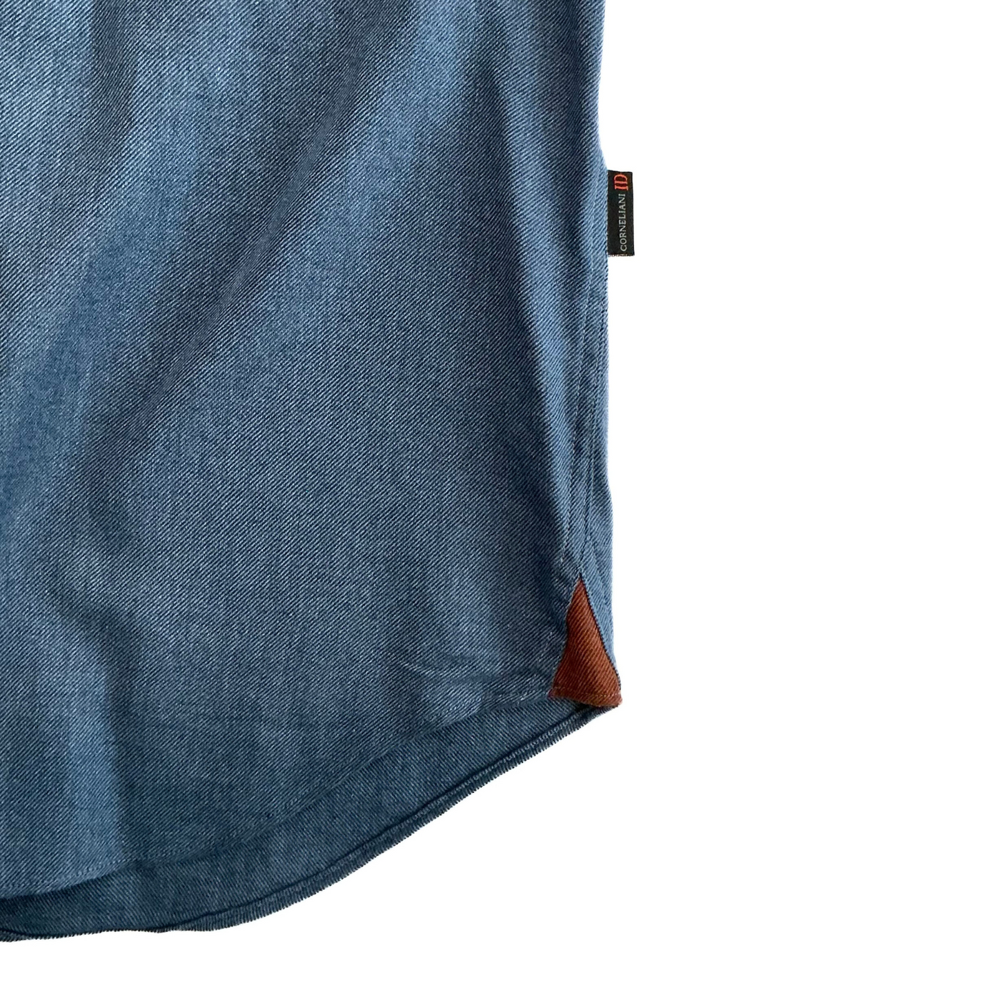 Corneliani Twill Button Shirt in Aqua Blue