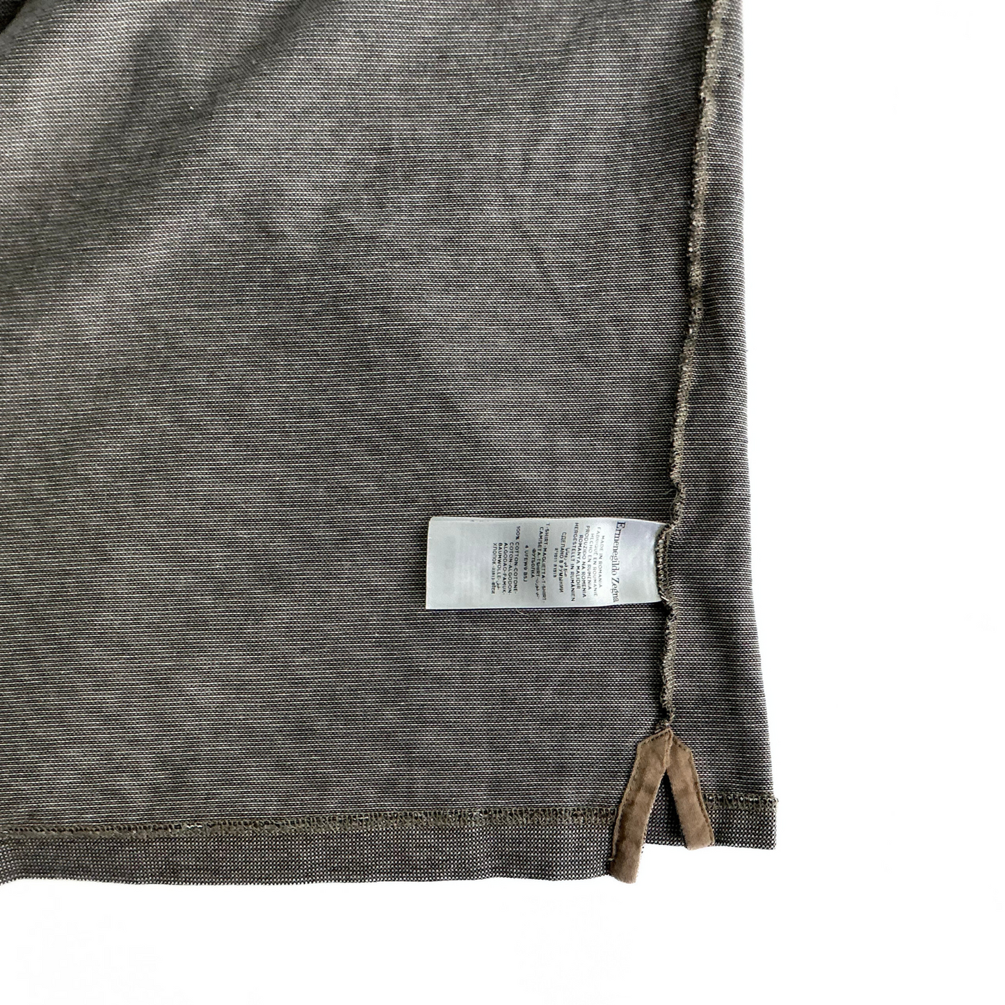 Ermenegildo Zegna Polo Shirt in Blue / Camel