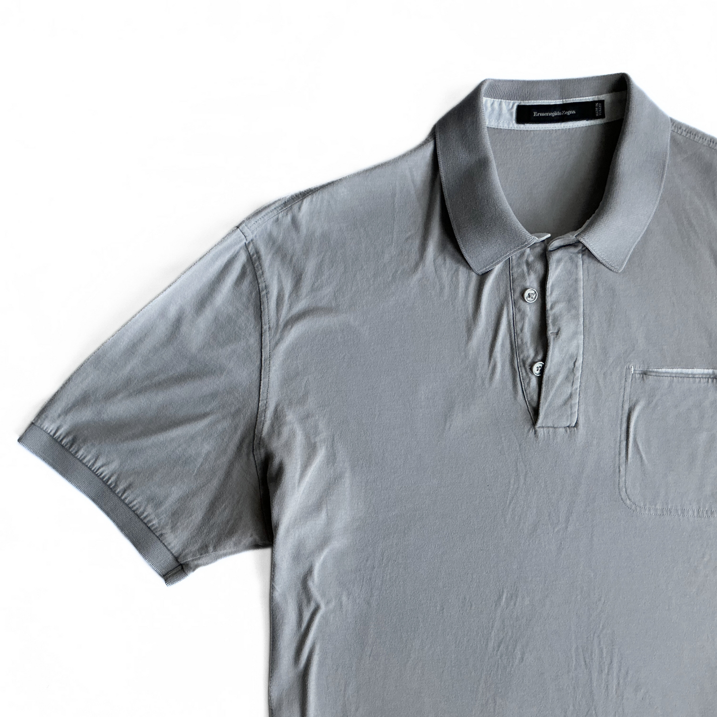 Ermenegildo Zegna Polo Shirt in Stone / White