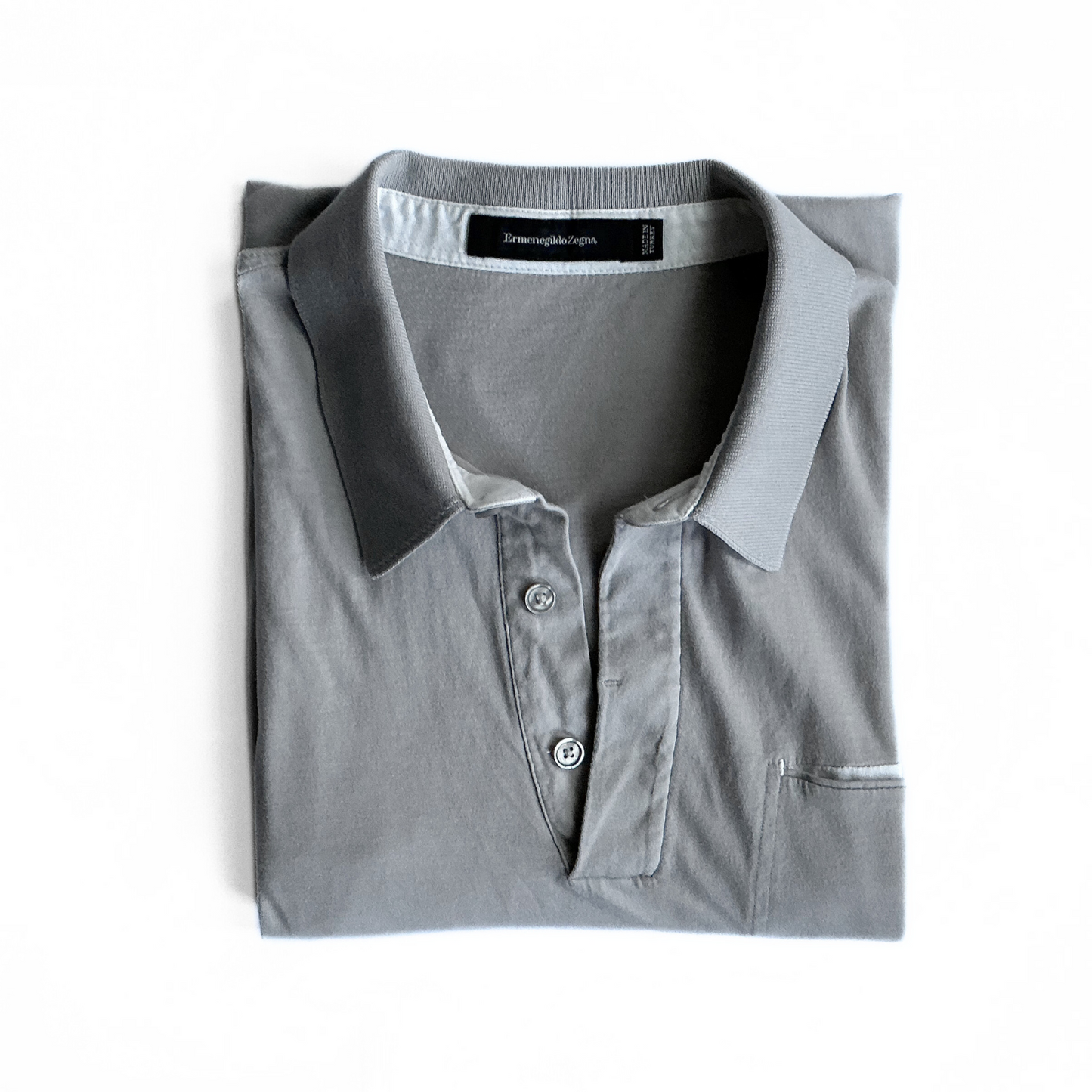 Ermenegildo Zegna Polo Shirt in Stone / White