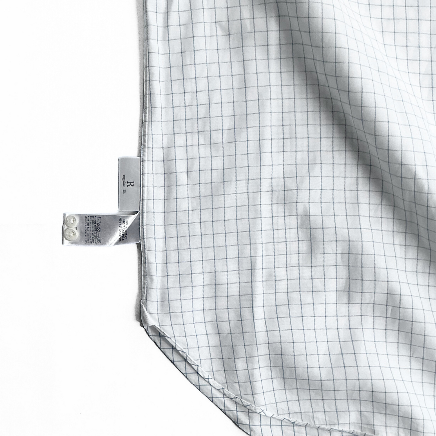 Ermenegildo Zegna Geometric Button Shirt in White / Blue