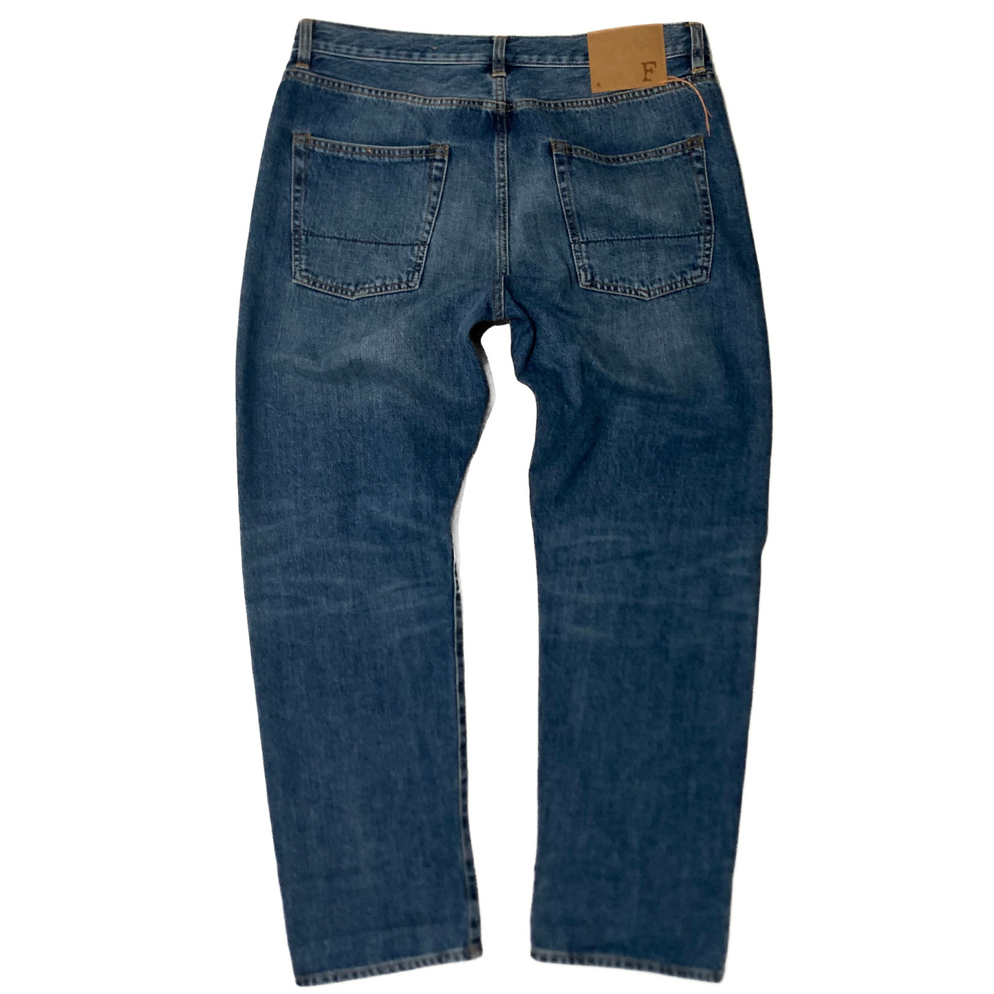 Fortela Japanese Selvedge Denim Jeans in Medium Wash Blue