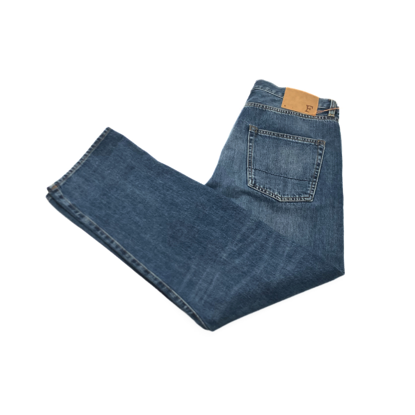 Fortela Japanese Selvedge Denim Jeans in Medium Wash Blue