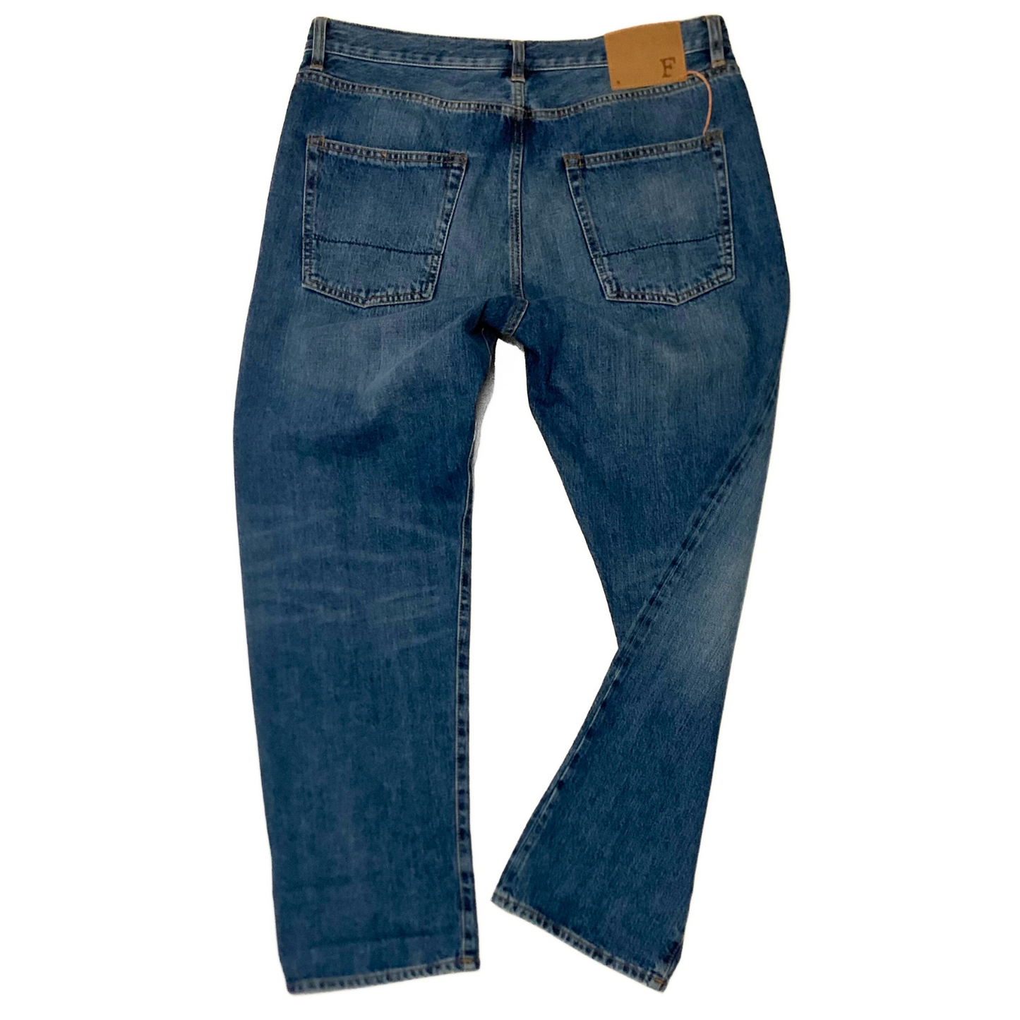 Fortela Japanese Selvedge Denim Jeans in Medium Wash Blue