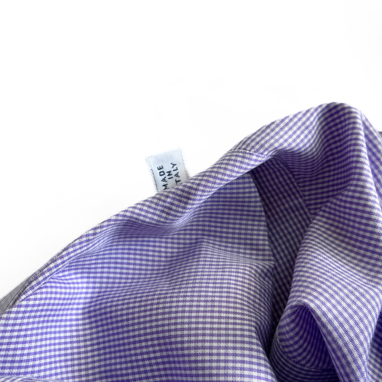 Fray Italy for Bergdorf Goodman Dress Shirt in Purple Gingham