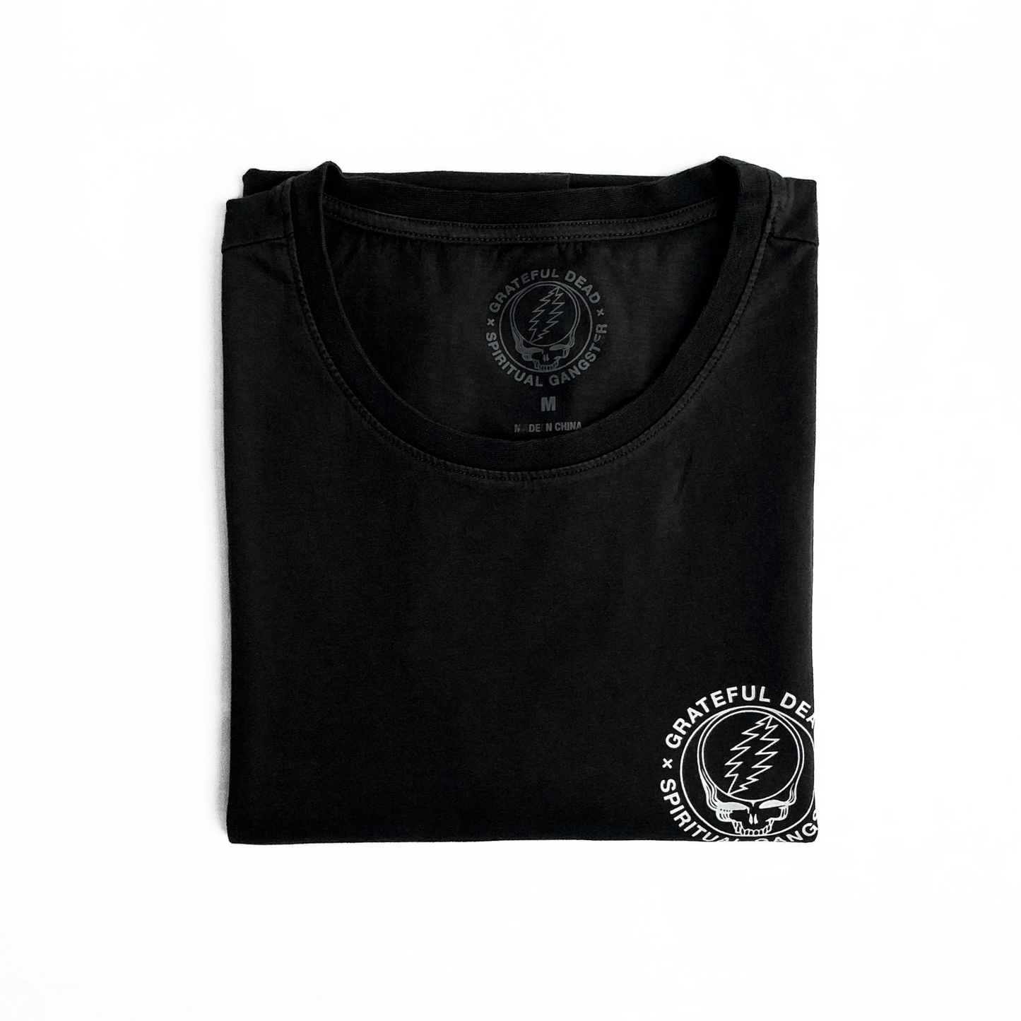 Grateful Dead Spiritual Gangster Black White T Shirt