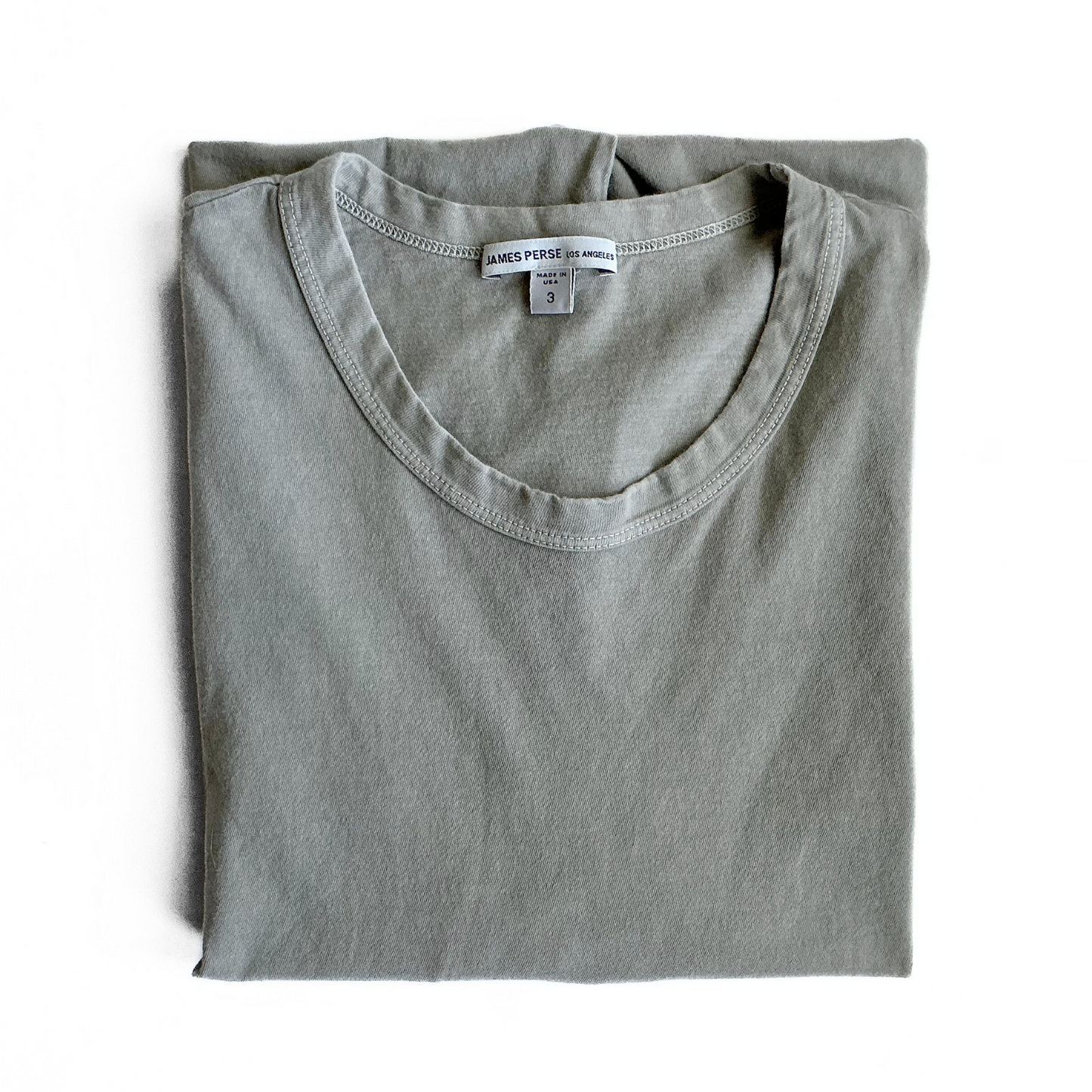 James Perse Round Neck T Shirt in Limestone / Sand