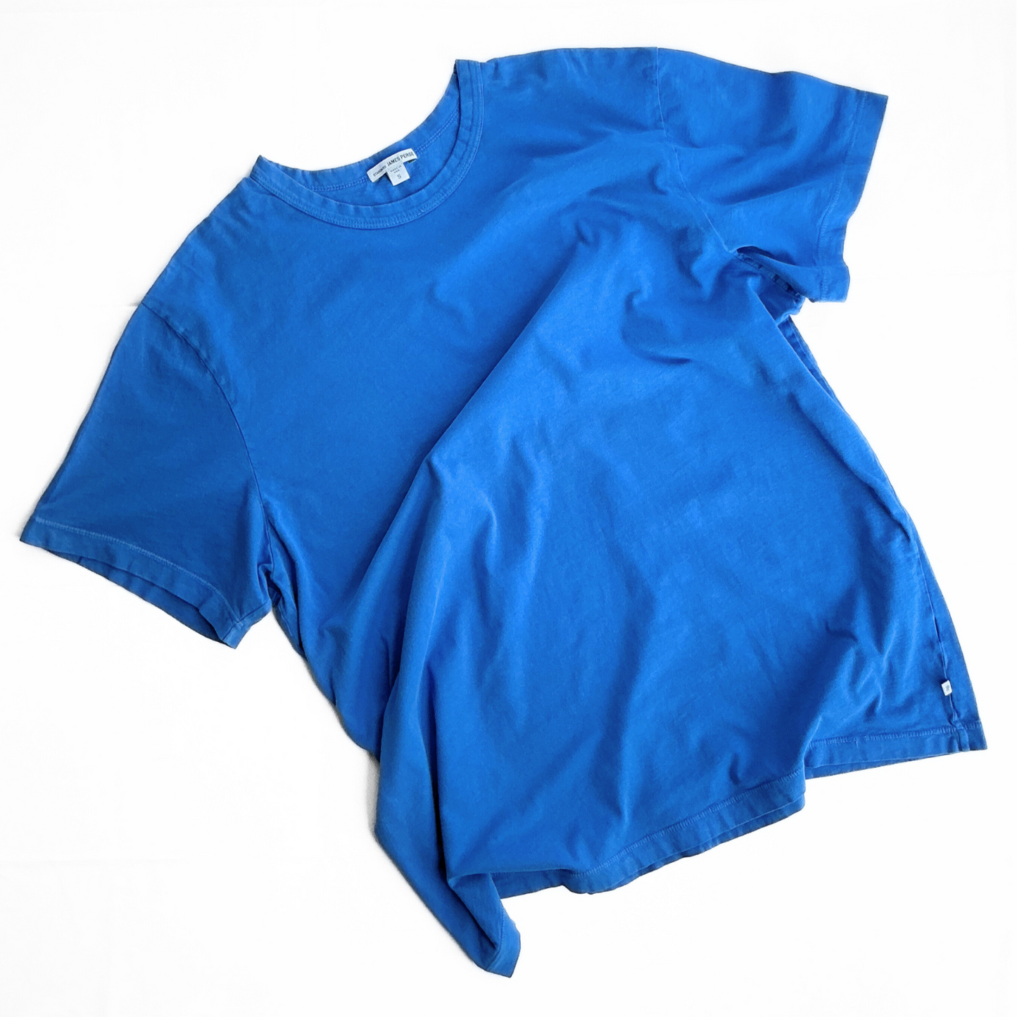 James Perse Round Neck T Shirt in Bright Cobalt Blue
