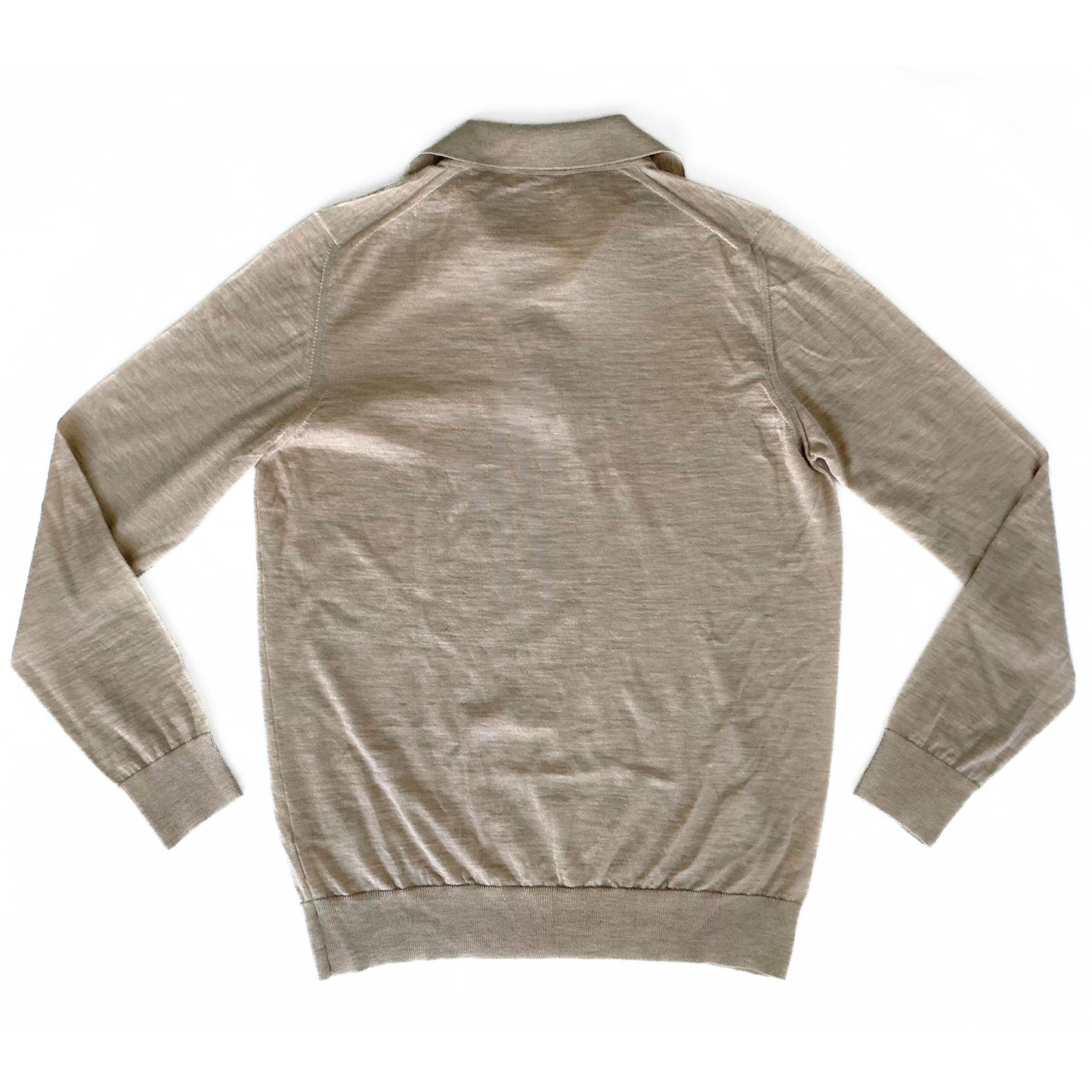 Luca Faloni Cashmere Knitted Polo Shirt in Ivory