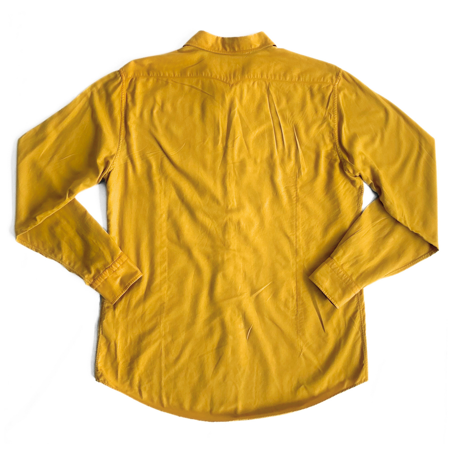 Massimo Alba Western Shirt in Corn Yellow