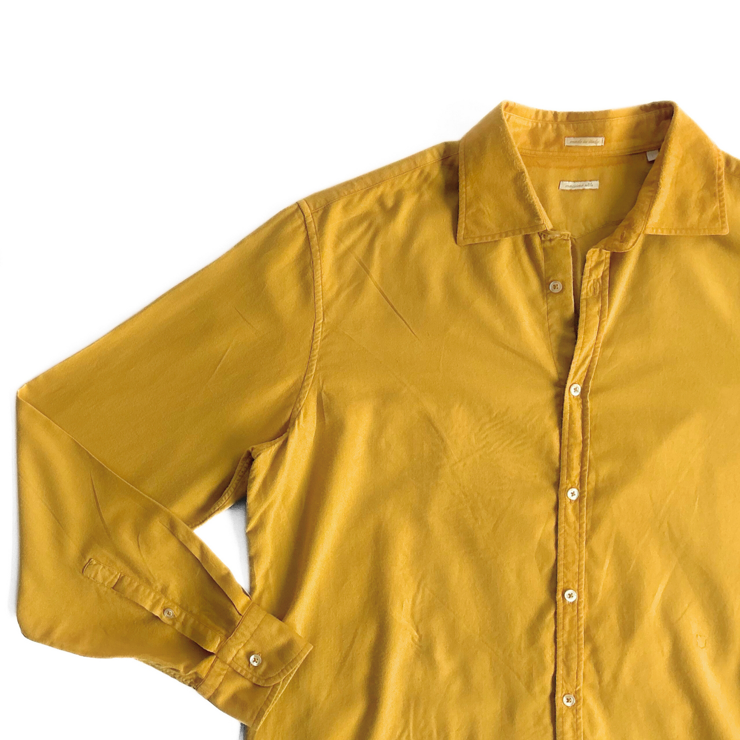 Massimo Alba Western Shirt in Corn Yellow