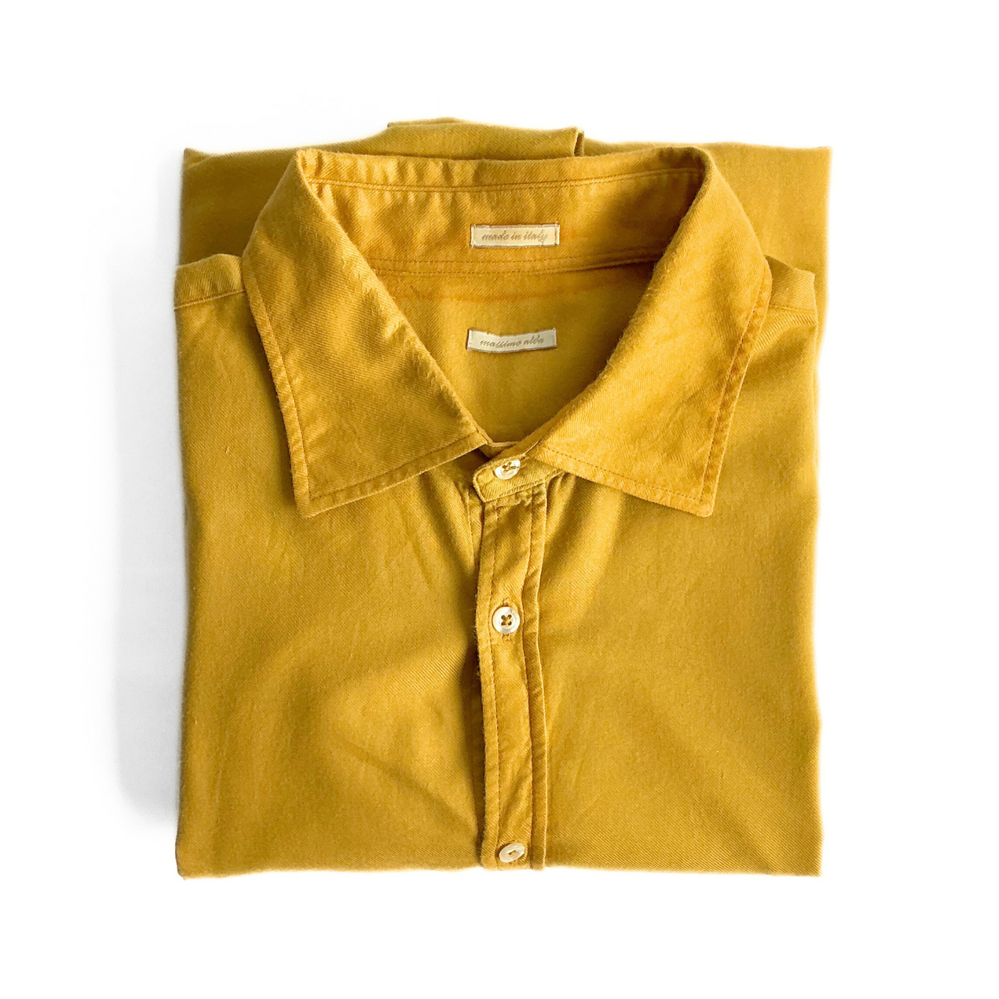Massimo Alba Western Shirt in Corn Yellow
