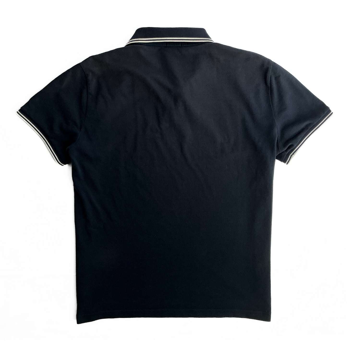 Moncler Pique Polo Shirt in Navy / Red / White