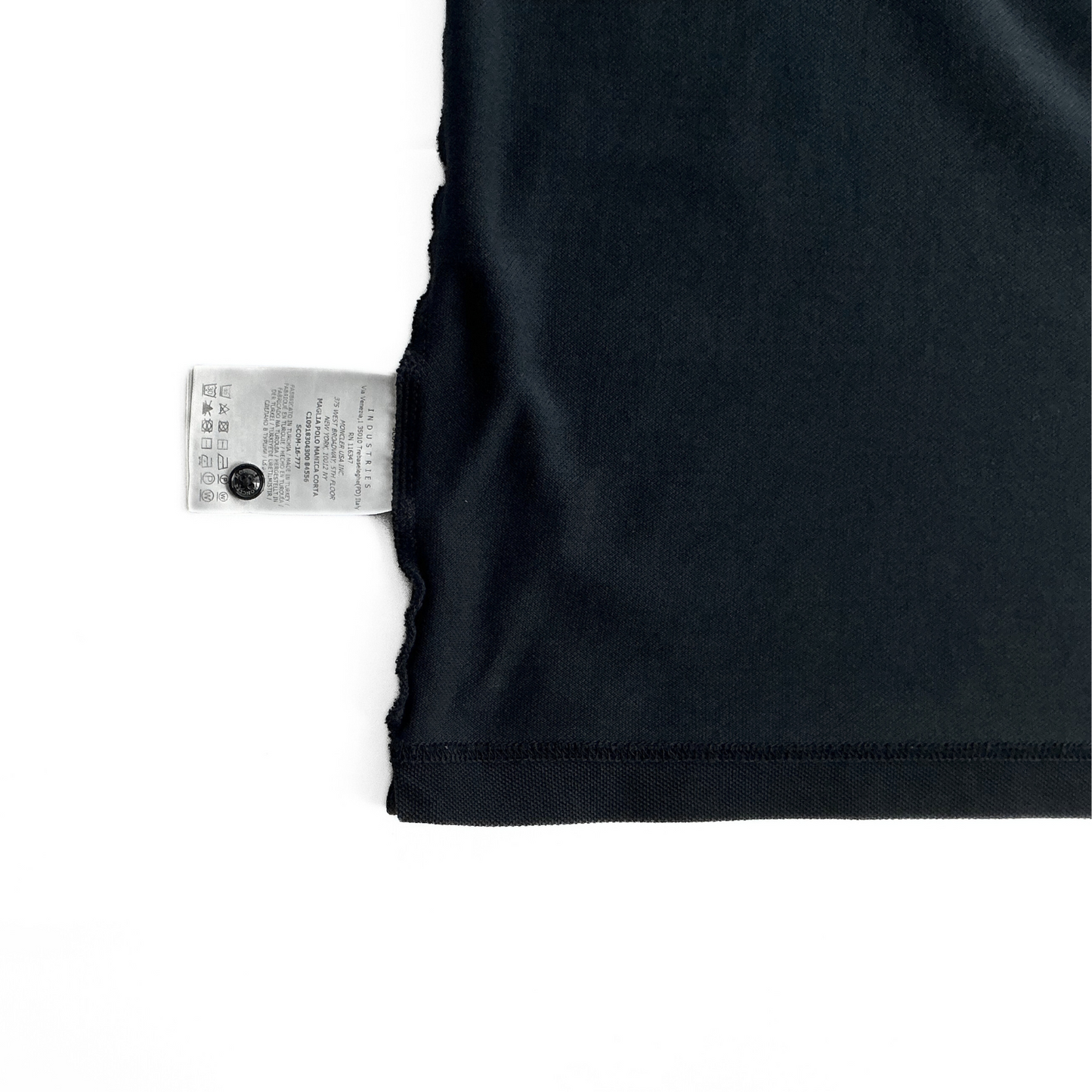 Moncler Pique Polo Shirt in Navy / Red / White