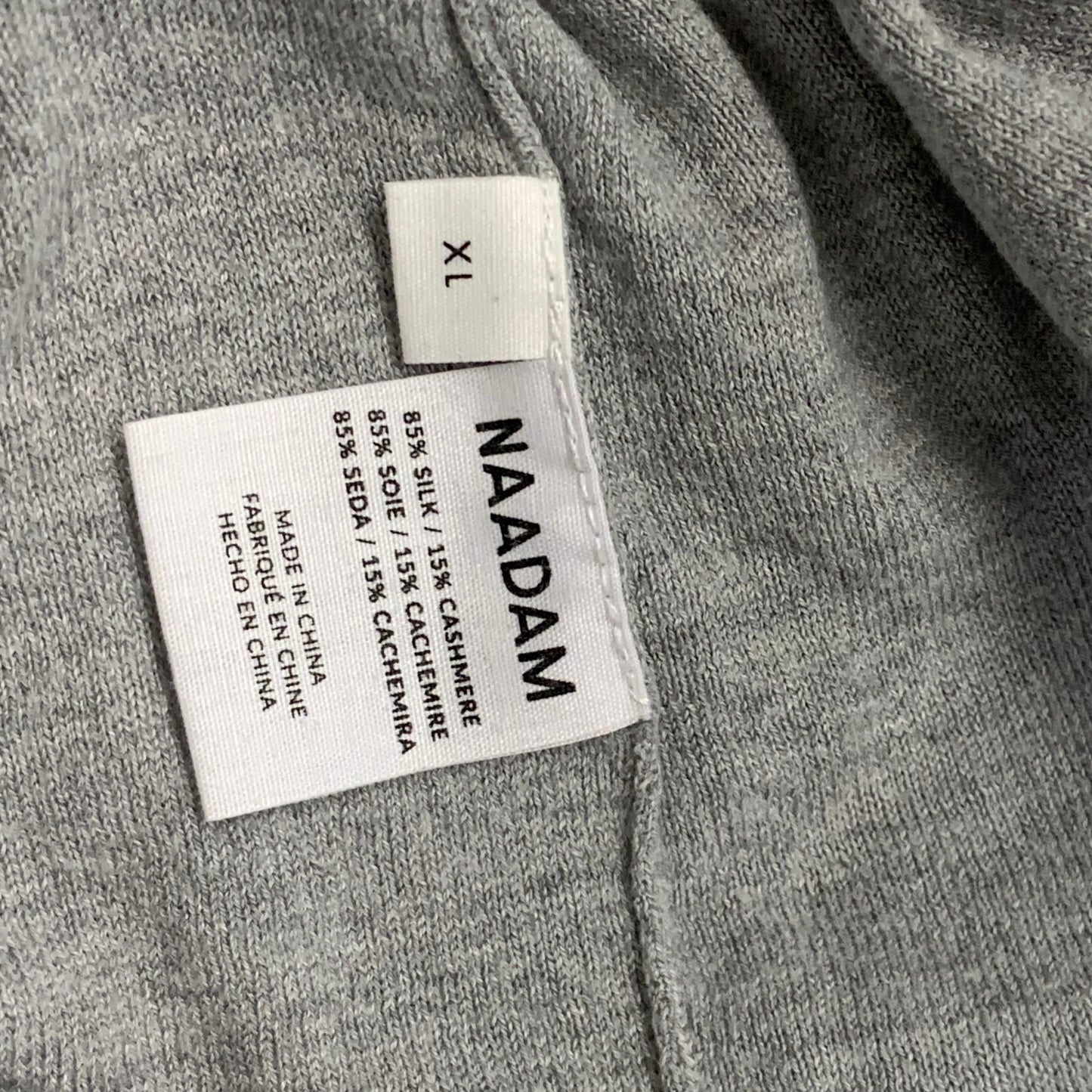 Naadam Cashmere Jersey T Shirt cashmere silk blend tag
