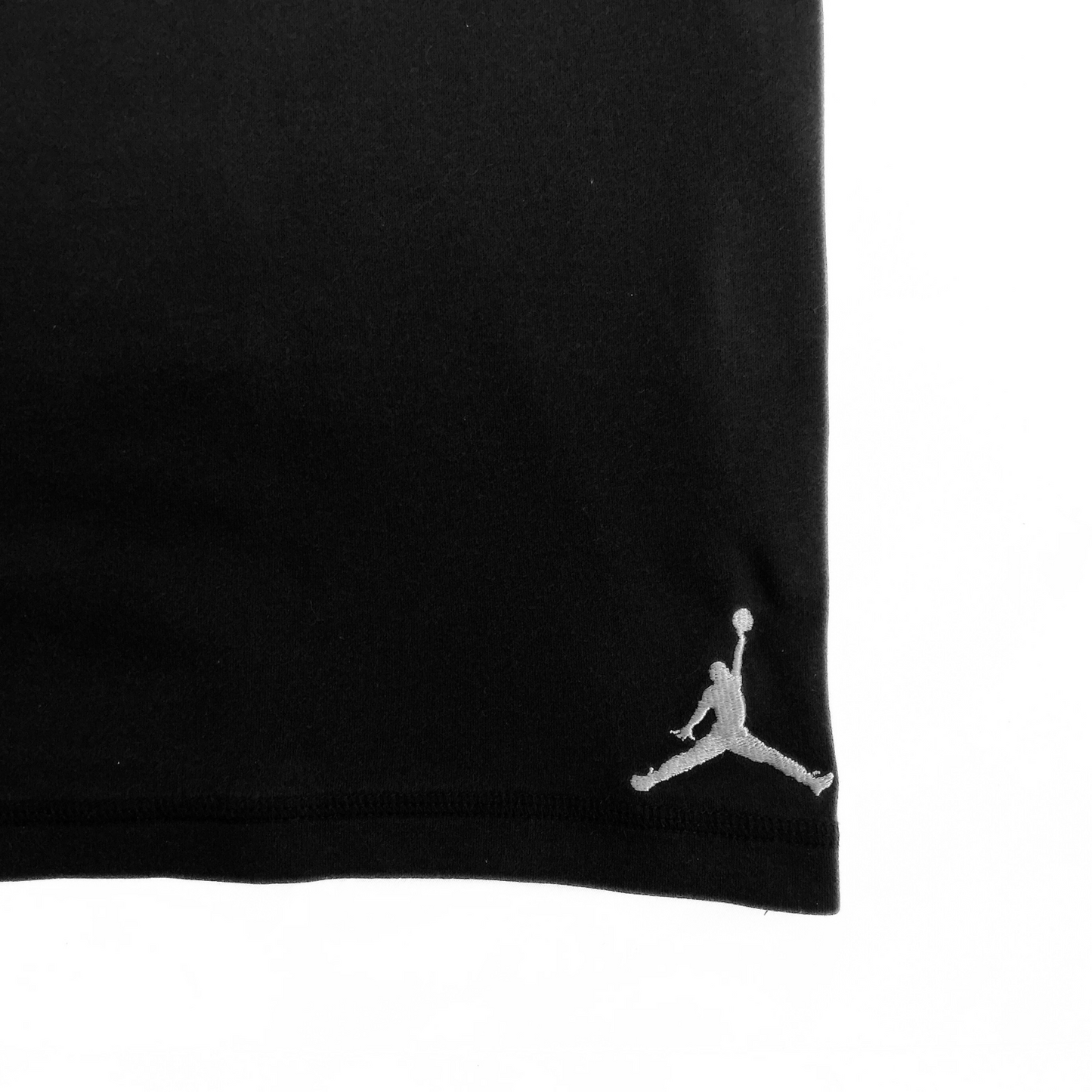 Nike Air Jordan V Neck Canvas T Shirt Black White Embroidery
