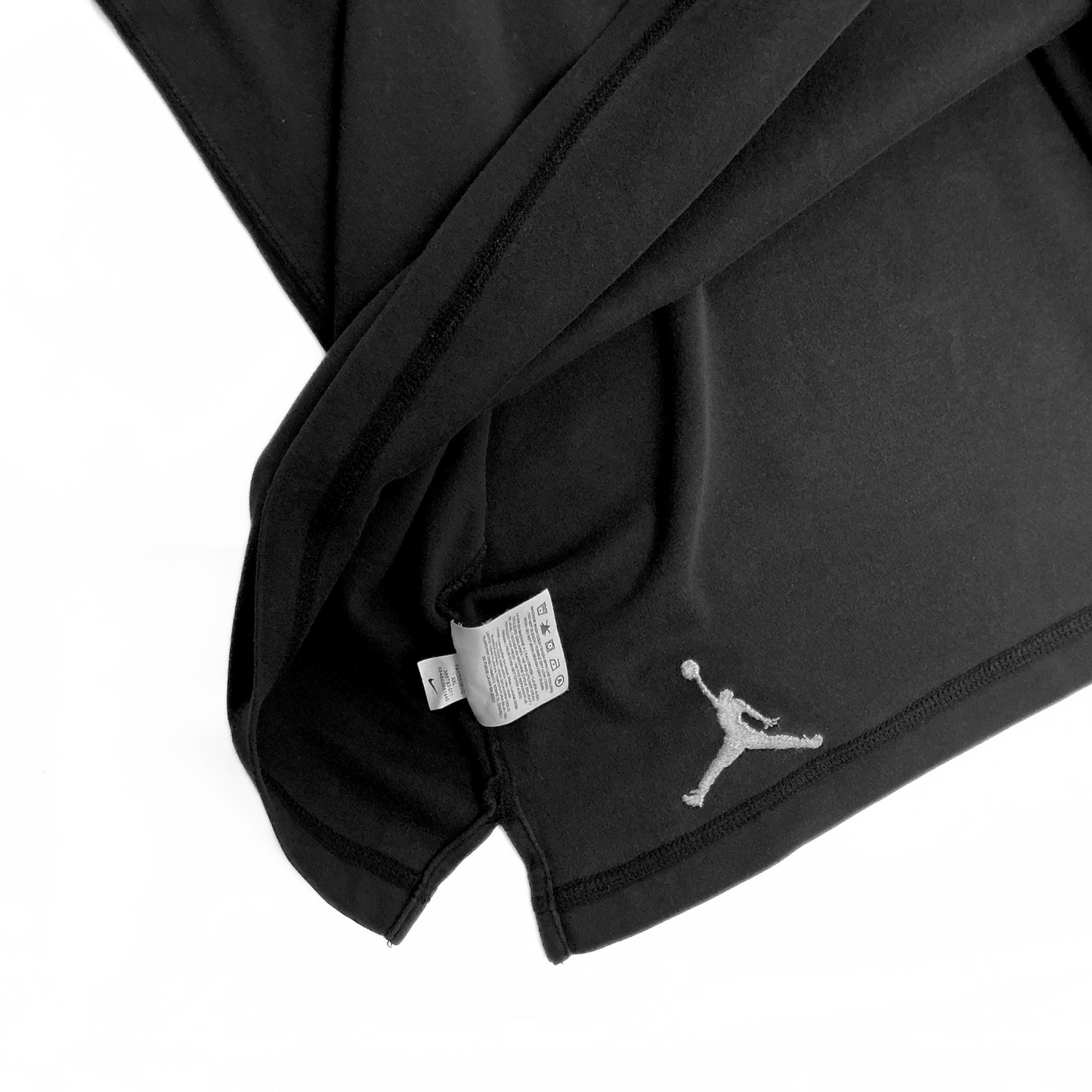 Nike Air Jordan V Neck Canvas T Shirt Black White Embroidery
