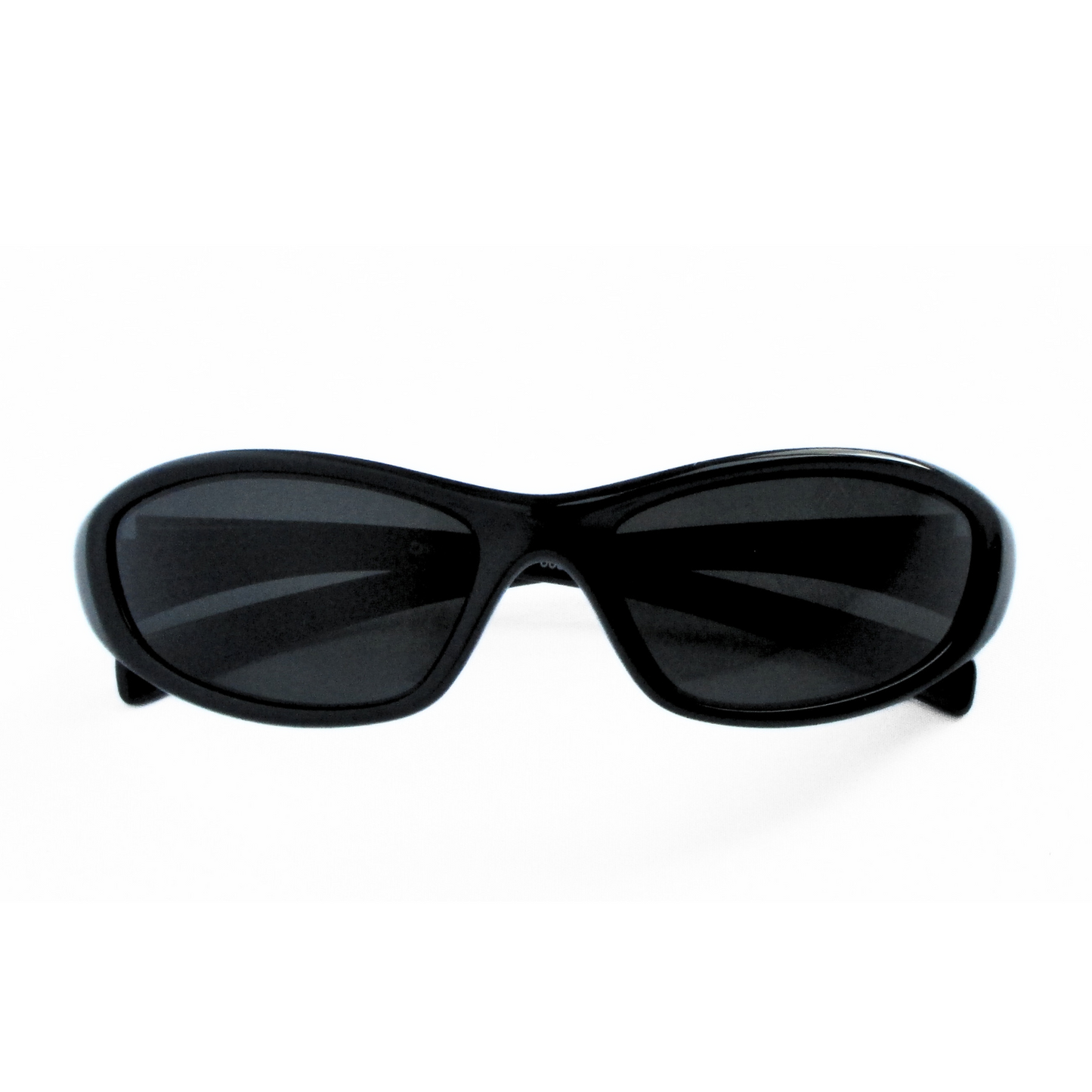 Nike EV0180 006 Tarj Round Wrap Sunglasses in Black Frame Dark Blue Tinted Lenses