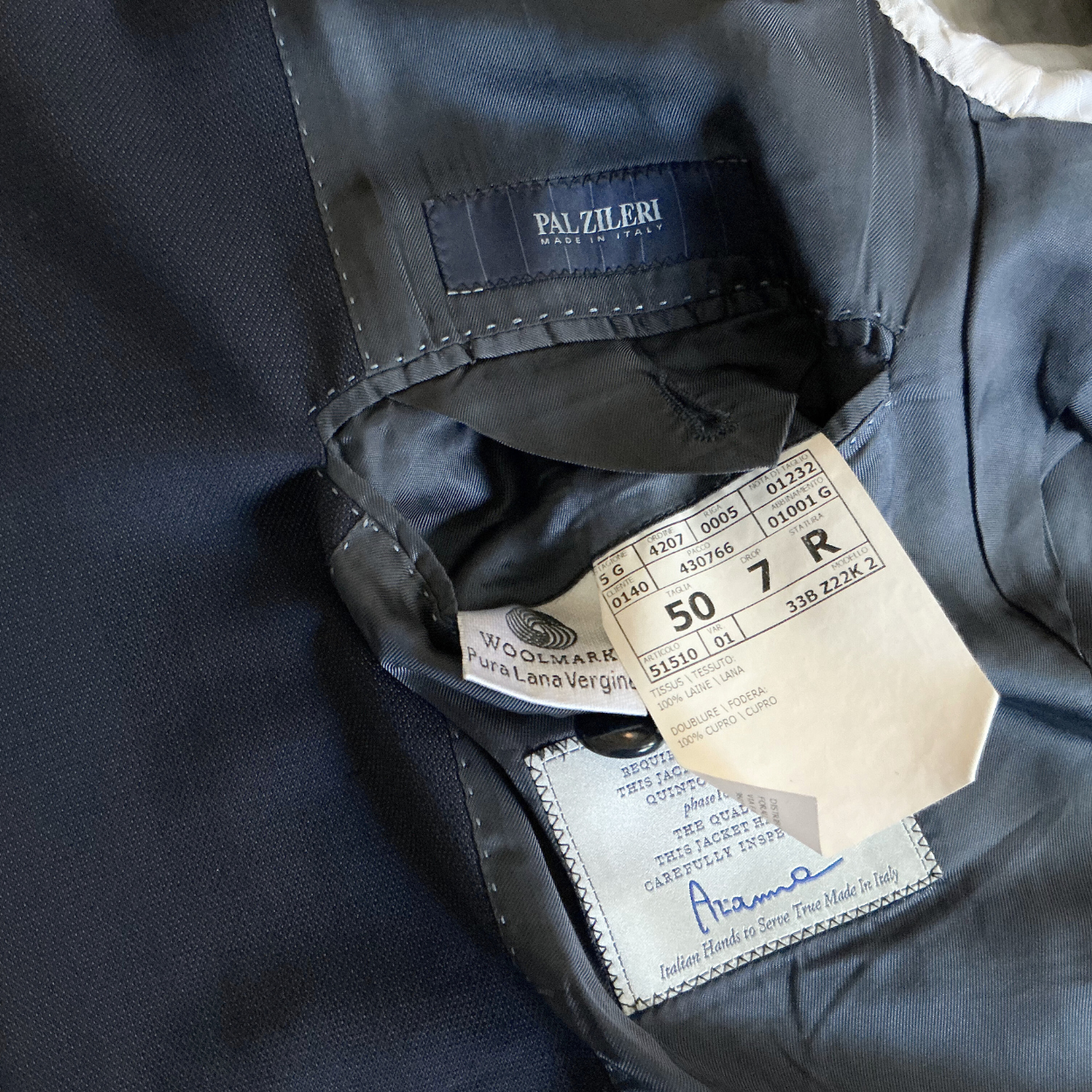 Pal Zileri Single Breasted Suit Jacket in Midnight Blue / Navy