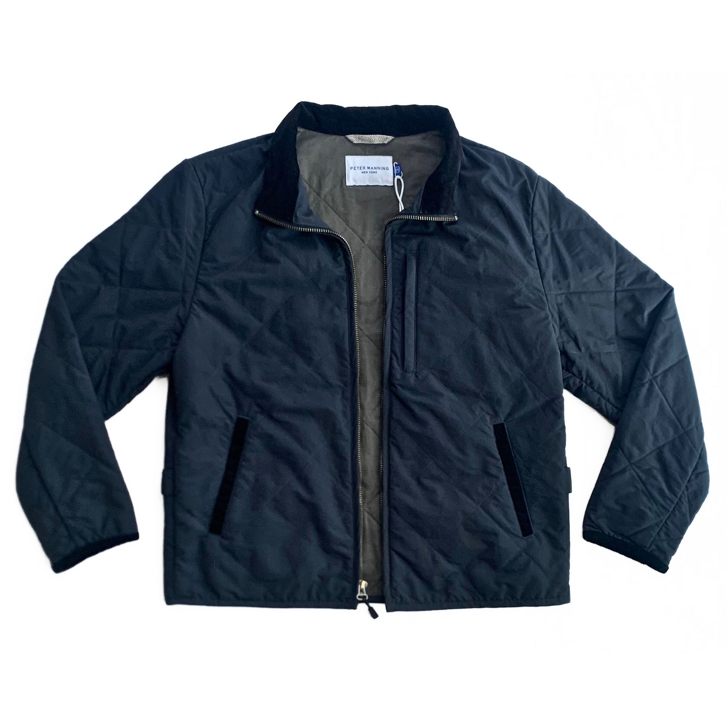 Peter Manning New York Quilted Jacket in Pastel / Grey Blue