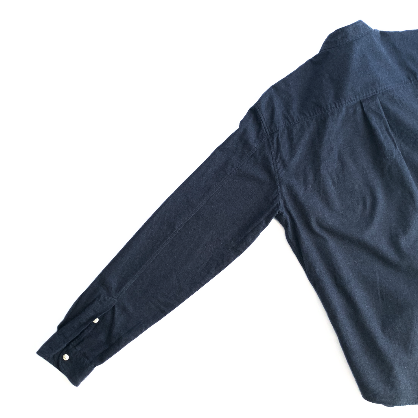 SIRPLUS London Navy Cotton Cashmere Grandad Shirt