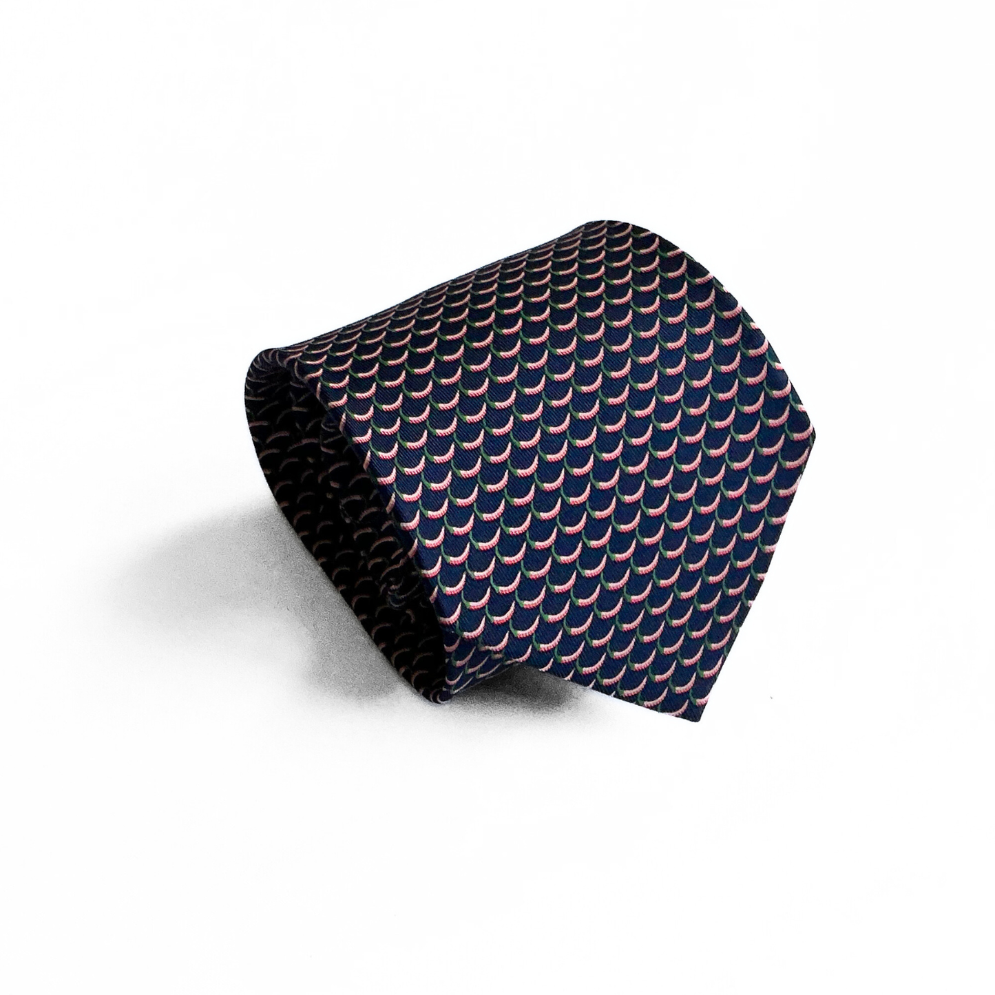 Salvatore Ferragamo Patterned Tie in Navy / Chilli Red