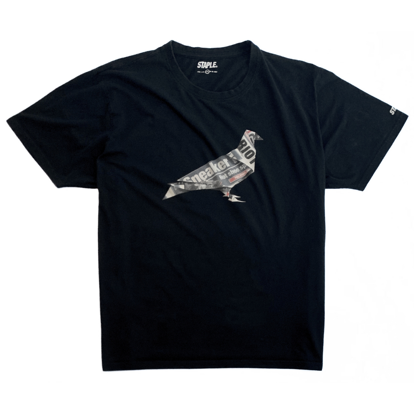 Staple Pigeon Newspaper T-Shirt in Black