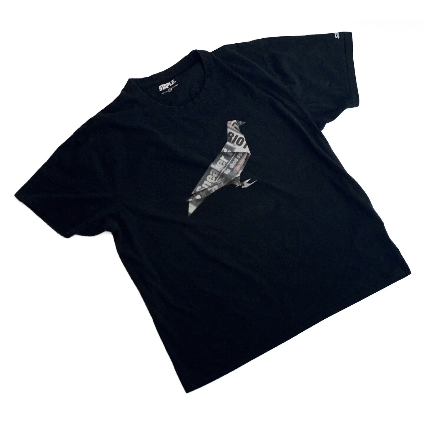 Staple Pigeon Newspaper T-Shirt in Black