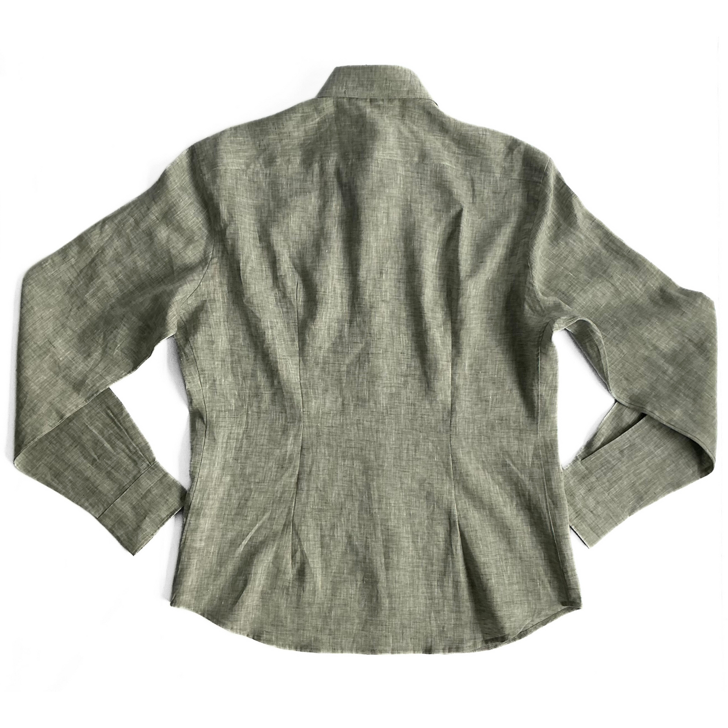 Suitsupply Pure Linen Shirt in Military Green