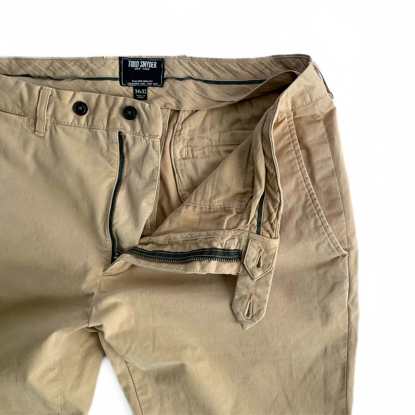 Todd Snyder Khaki Chino Pants in Beige