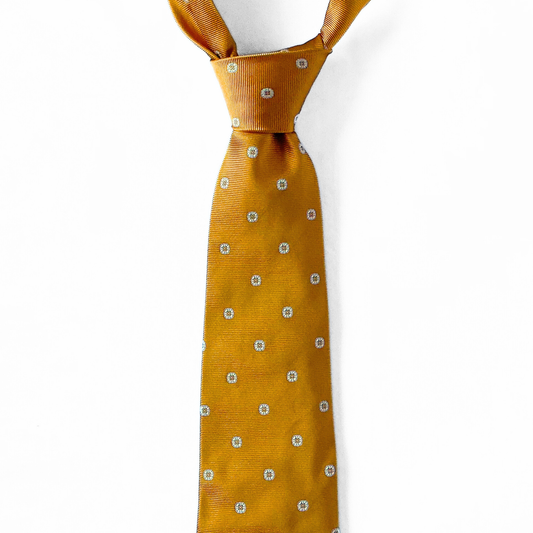 Luigi Borrelli Patterned Tie in Yellow