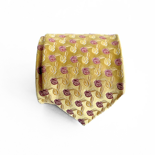 Ermenegildo Zegna Tie in Yellow / Pink