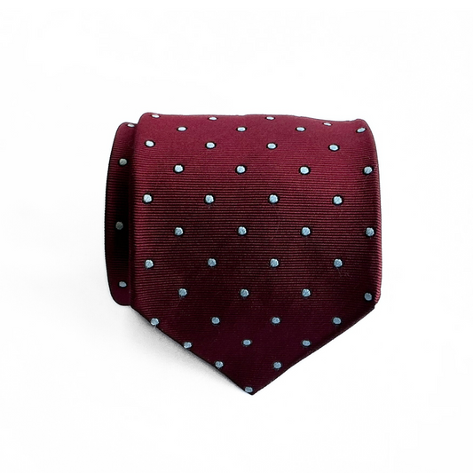 Ermenegildo Zegna Tie in Burgundy / Sky Blue