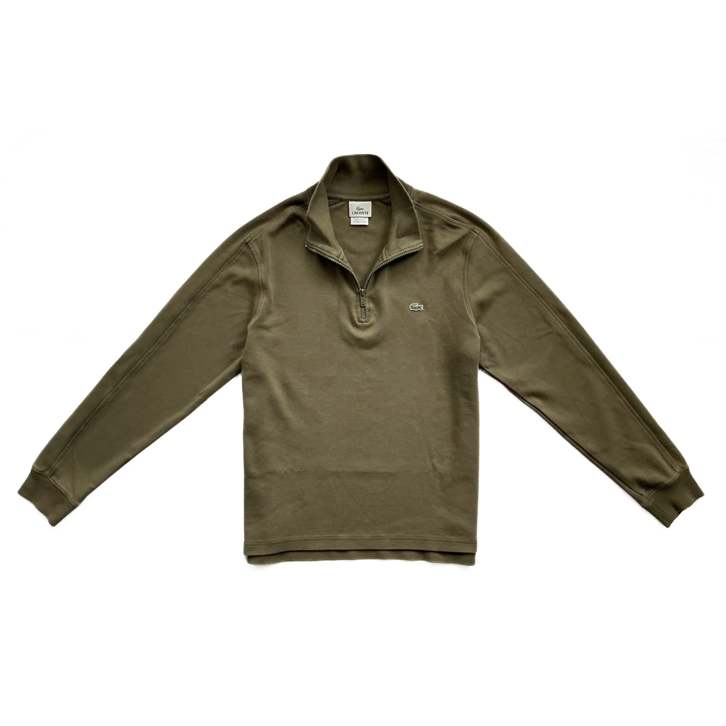 Lacoste Half Zip Sweatshirt in Military Green