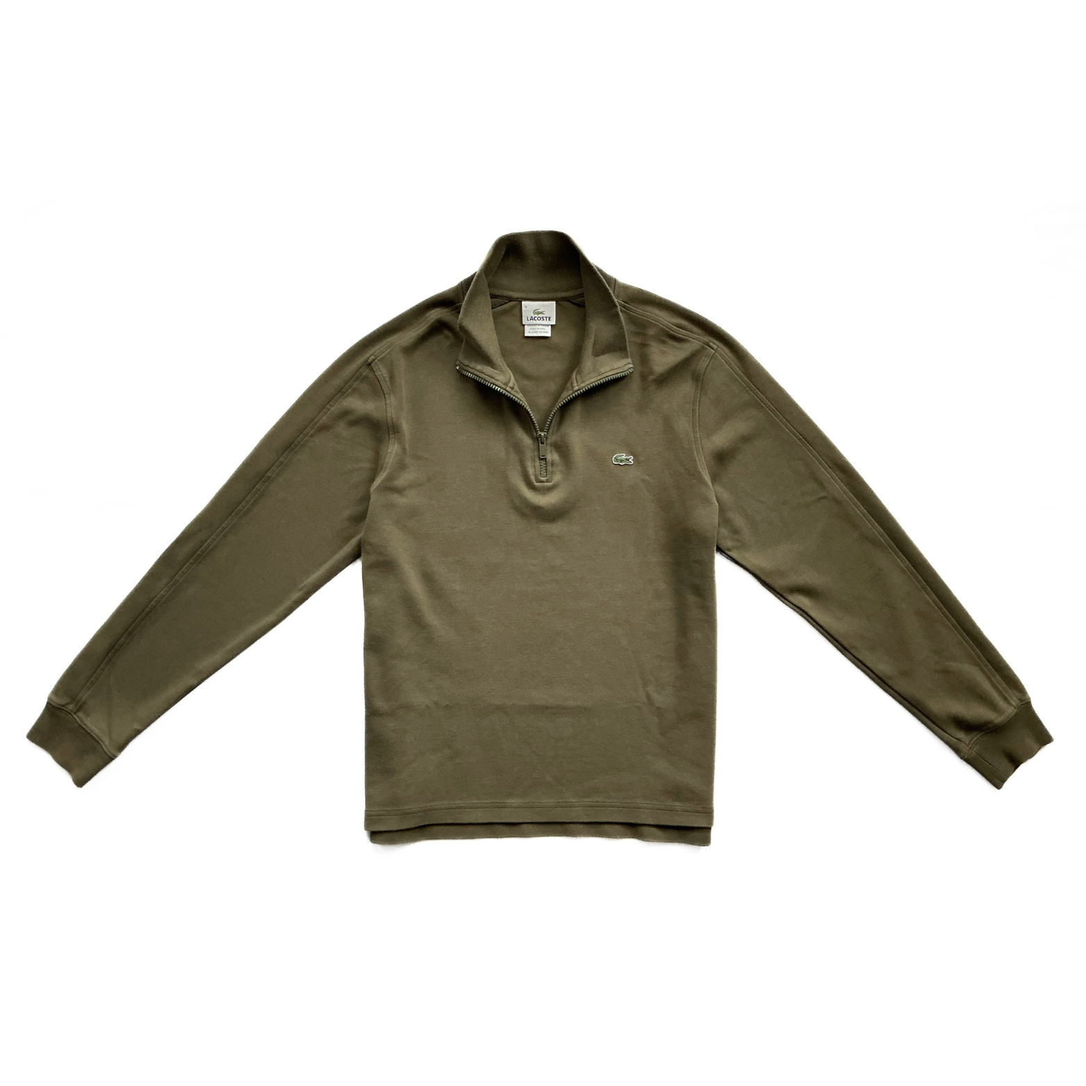 Lacoste Half Zip Sweatshirt in Military Green