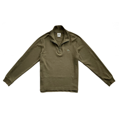 Lacoste Half Zip Sweatshirt in Military Green