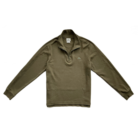 Lacoste Half Zip Sweatshirt in Military Green