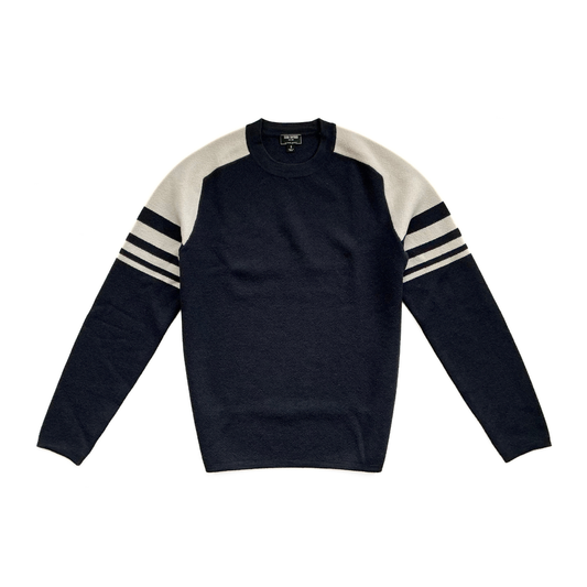 Todd Snyder Striped Sweater in Ink Blue / Cream