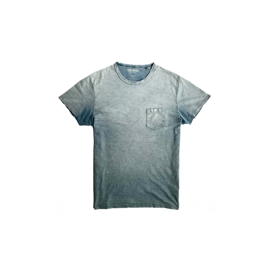 Todd Snyder Distressed Pocket T-Shirt in Malibu Blue