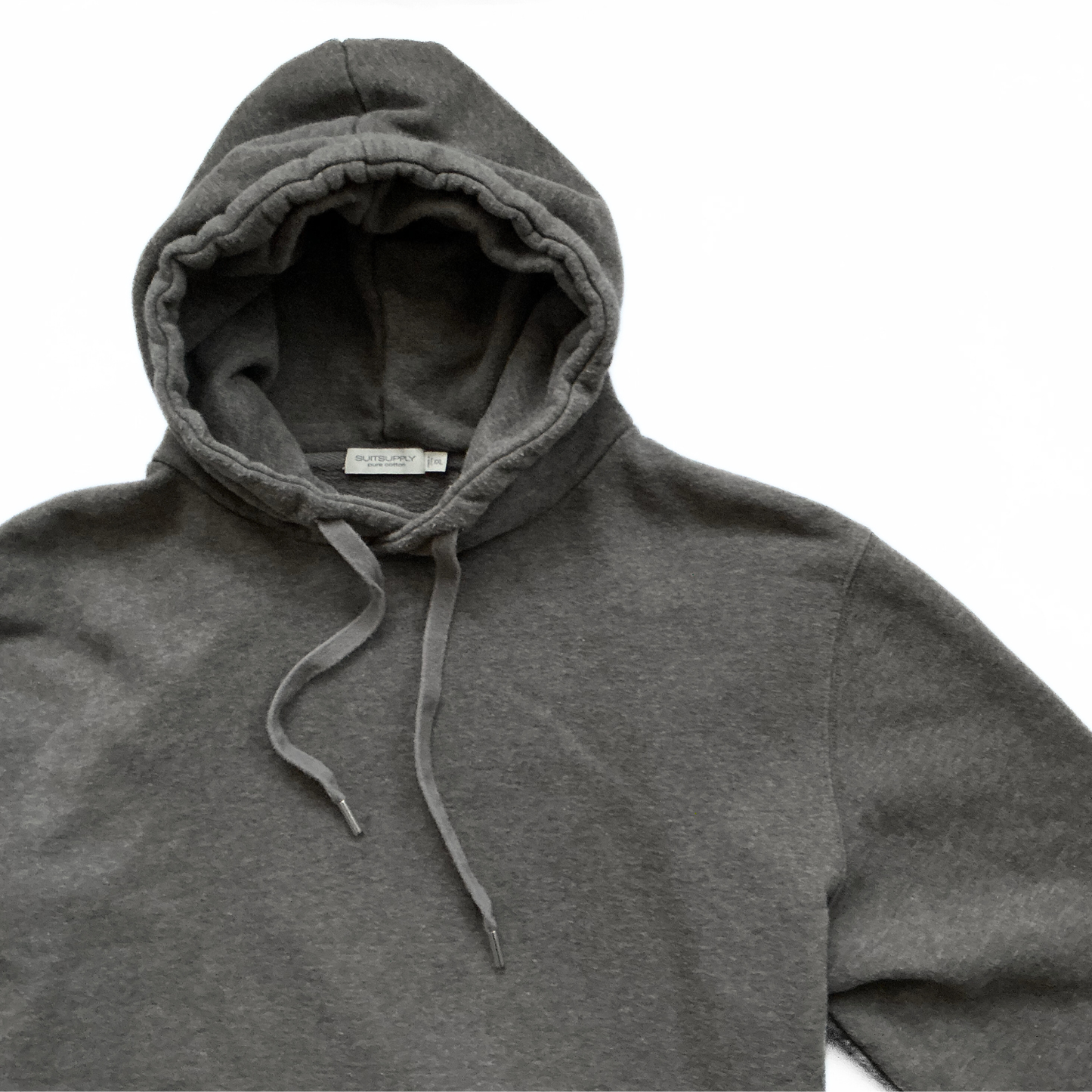 Suitsupply Pure Cotton Pullover Hoodie in Cocoa Brown