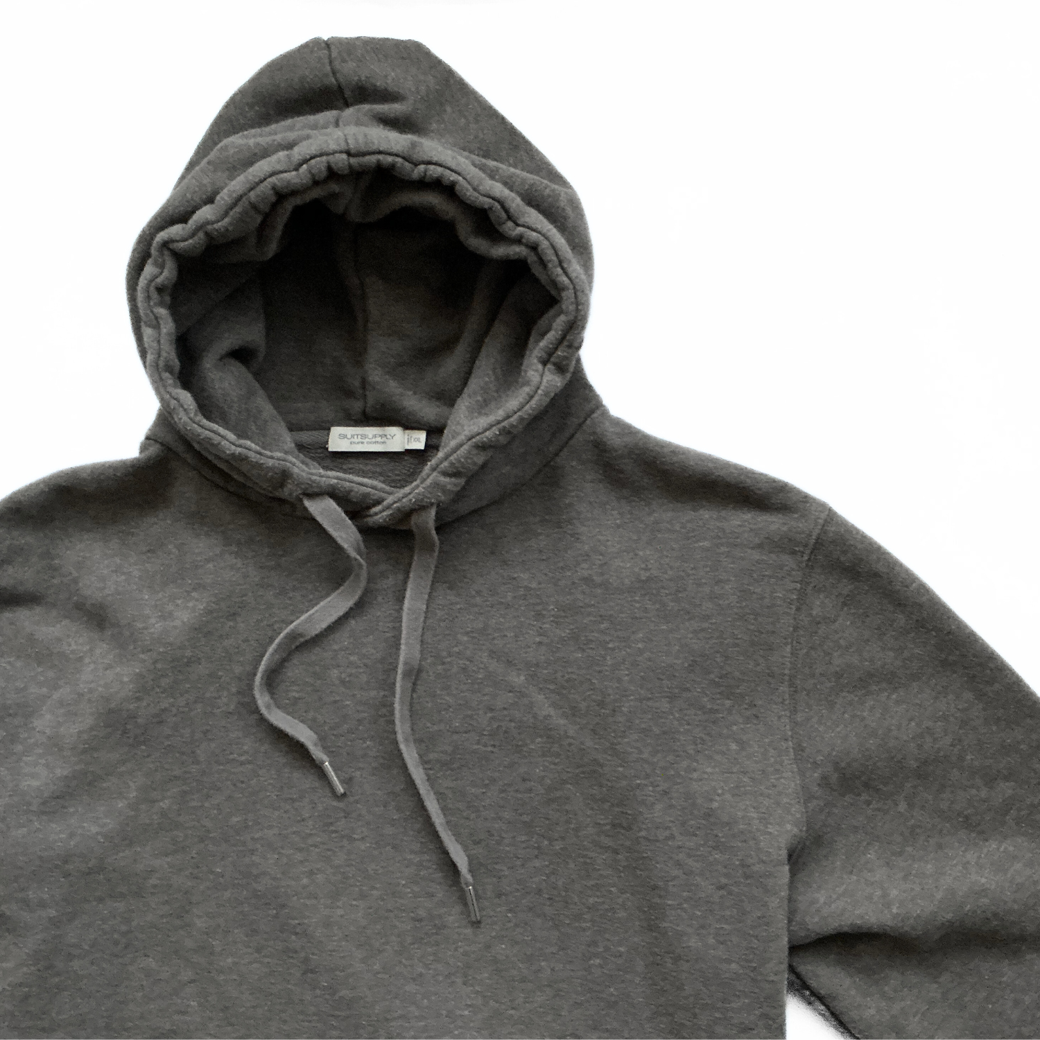 Suitsupply Pure Cotton Pullover Hoodie in Cocoa Brown