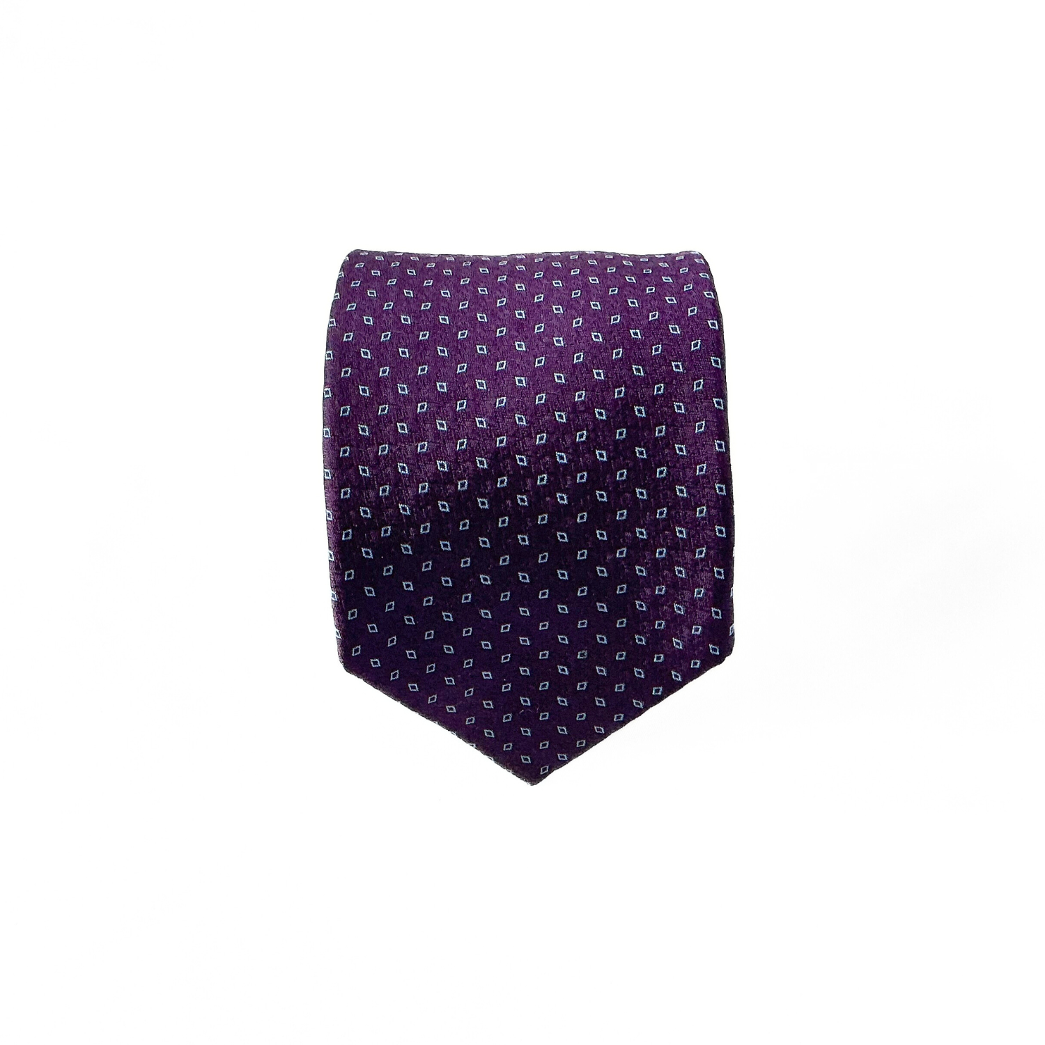 Oxxford Clothes Geometric Tie in Purple / Cyan