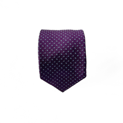 Oxxford Clothes Geometric Tie in Purple / Cyan