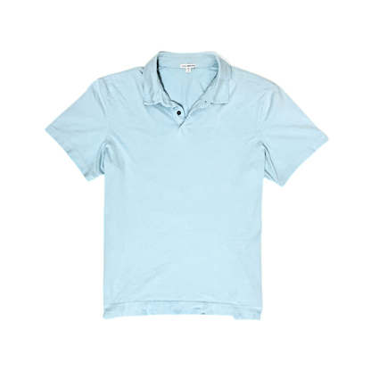 James Perse Supima Polo Shirt in Sky Blue