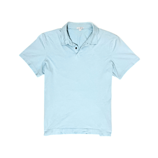 James Perse Supima Polo Shirt in Sky Blue